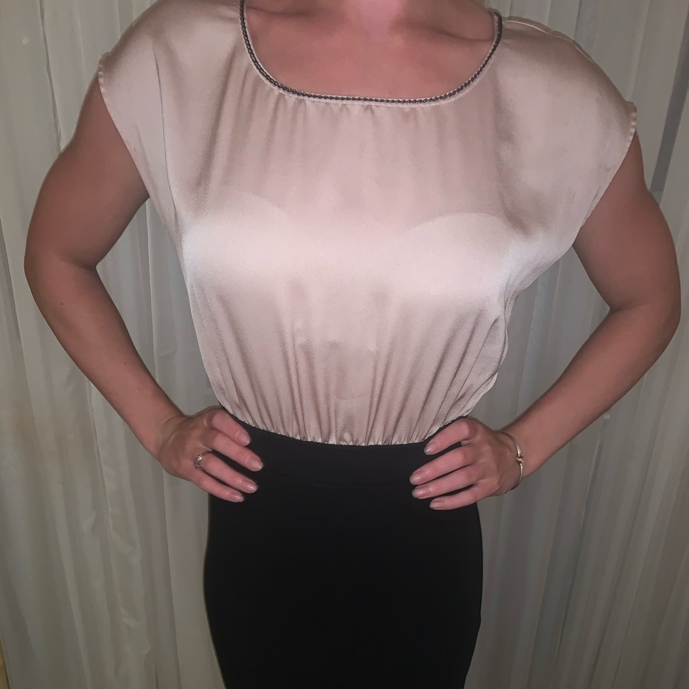 Classy Black & Light Pink Dress Size XS